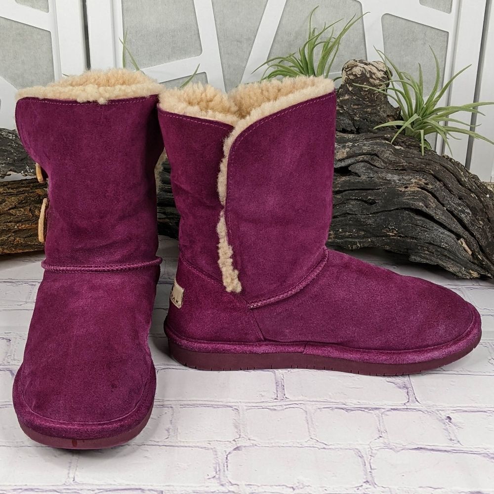 Bearpaw Abigail Boots - Plum Deep Purple